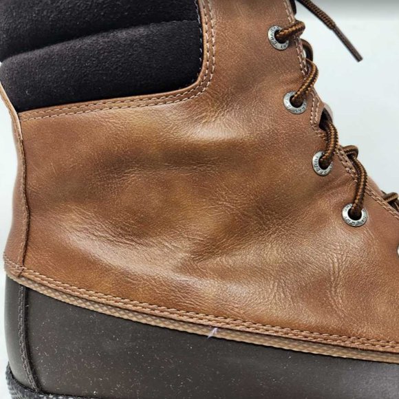 Men's 12W Sperry Cold Bay brown snow winter boots STS19551 12 Wide - Picture 2 of 9